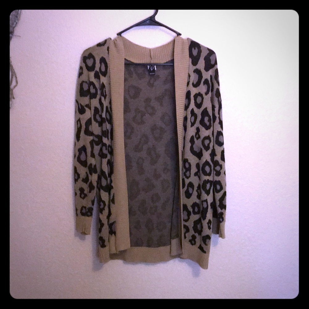 Cheetah print cardigan